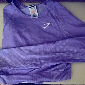 Gym shark lilac cropped long sleeve